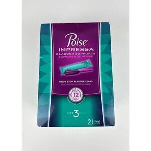Poise Impressa Bladder Supports Size 3 Tampons - 21 Count Box -